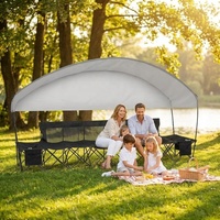 Banc de football portable avec auvent, banc d'équipe de football, 6 places avec sac, banc pliable pour les côtés du terrain, chaise pliante, 6 places pour le football