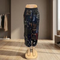 Pantalon Harem Décontracté d'Été pour Femme, Exportateur Indien, Tissu Respirant Écologique, Volants, Jambes Larges, Taille Mi-Haute, Cordon de Serrage Élastique