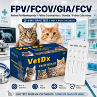 Feline Health Screening FIV/FeLV 2-in-1 testkit Hond Kat Dierenarts Diagnostisch hulpmiddel Serum Plasma Bloedtest Swab Drager
