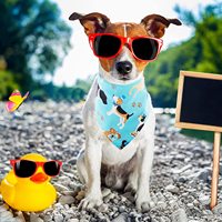 Bandana en forme de Triangle pour chien, Bandana, personnalisé, à motifs colorés, vente en gros