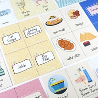 Impression personnalisée de cartes d'apprentissage pour enfants, service d'impression de cartes de mots sur le thème des animaux pour la maternelle