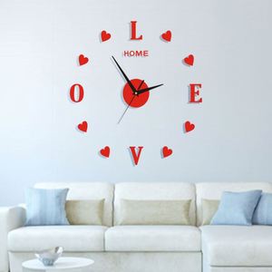 3D Frameless <b>Wall</b> Clock Creative Heart Silence Digital Clock DIY Acrylic <b>Mirror</b> <b>Wall</b> Stickers for Home Office Decor - Product Image 3