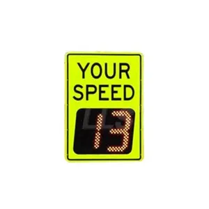 US Custom wholesale Camara LED road work curve warning safety traffic sign solar radar speed limited road signs