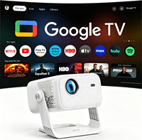 Projecteur numérique sans fil Wifi pour cinéma maison, système Google-TV officiel, vidéo intelligente native 1080P, pour jeux vidéo, films, téléphone, tablette
