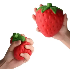 Slow Rising Cream Scented Strawberry Squishy Anti Stress Toy for Boys and Girls Fun Hand Wrist Squeezing Ball Promotional Toy - Product Image 1