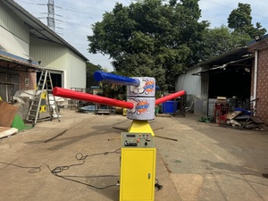 EASYFUN Nuevo Diseño de Fábrica, Pista Inflable Wipeout, Juego Mecánico Interactivo con Obstáculos Dobles Giratorios, Meltdown Comercial - Product Image 5