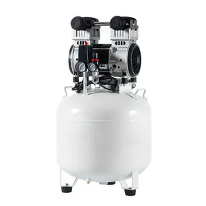 Silent 100% Oil Free Oilless Air Compressor Double Piston Portable Low Noise Vertical Air Compressor For Dental