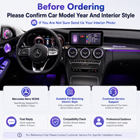 Kit d'éclairage d'ambiance 64 couleurs 12V pour Mercedes-Benz Classe C GLC X253 W205 (2014-2021) Garantie 1 an