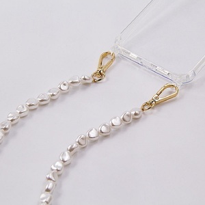 <span class=keywords><strong>Correa</strong></span> de Cadena de Perlas de Lujo DIY de 120 cm, <span class=keywords><strong>Funda</strong></span> Transparente Acrílica Antigolpes con Logo para <span class=keywords><strong>iPhone</strong></span> 17/16/13/12 PRO/15 Pro - Product Image 2