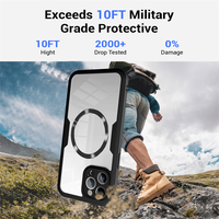 Coque pour iPhone 18 Pro Max/18 Pro/17 Air/16E/15 Plus, magnétique, double face, antichoc, transparente, protection intégrale 360°