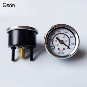 공장 직매-750mmhg -100kpa <span class=keywords><strong>40MM</strong></span> 진공 압력 게이지 의료용 가래 흡입 기계 용 <span class=keywords><strong>U</strong></span> 클램프이있는 블랙 스틸 케이스 - Product Image 3