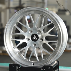 ล้อแม็กซ์ WOA FORGED ขอบ 17 18 19 20 21 นิ้ว แบบฟูลบรัชสีเงิน ดีไซน์เรโทรเมช 4x100/5x100/5x112/5x114.3 5x120 สำหรับรถยนต์นิสสัน ซิลวิโอ S13/S14/S15 - Product Image 2