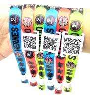 Bracelet personnalisé en polyester pour contrôle d'accès, écologique, par sublimation, avec logo personnalisé et boucle de réglage, pour promotion et événements