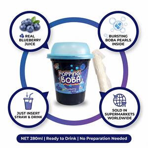 Vaso de Jugo de Boba de Arándanos con Pajita Incluida, 280 ml, ¡Gran Venta! |   <span class=keywords><strong>Bebida</strong></span> de Burbujas RTD Probada en Supermercados, Precio de Fábrica al por Mayor - Product Image 4