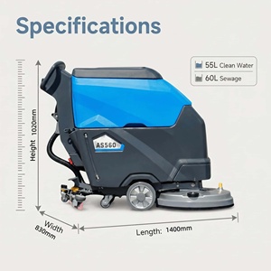 Cordless Floor Scrubber Behind the <b>Machine</b>, Hand-pushed Floor Cleaner, <b>Walk</b>-behind Floor Sweeper - Product Image 3