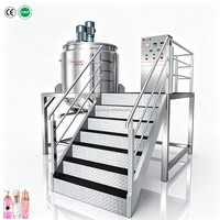 Agitateur mélangeur industriel en acier inoxydable 500-2500L avec moteur AC, chauffant, économe en énergie, certifié CE, pour shampoing et lotion pour bébé