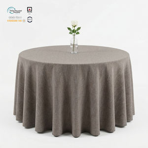 Mantel de Jacquard de Poliéster Impermeable y Antiarrugas, Diseño Floral Rectangular, Tamaño Personalizado 90x156 Pulgadas, Color Azul Marino, para Hostelería - Product Image 1