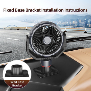 Big Size 7 Inches <b>Car</b> Fan Truck Fan Adjustable Stepless Wind Speed Suitable for 12V 24V Vehicle Brushless <b>Clip</b> Fan - Product Image 4