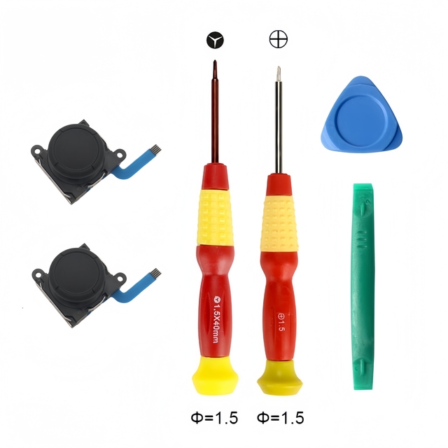 Joy-Con Analog Stick Replacement Repair Kit for Nintendo Switch Controller with Y00 PH000 Screwdriver Tools