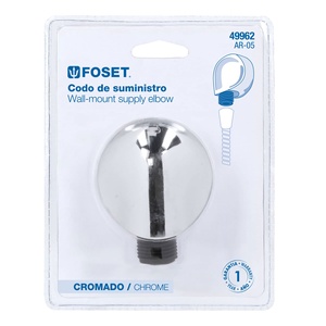 Foset Juego de accesorios de baño cromados con codo de suministro de - Product Image 2