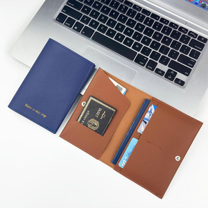 Minimalist PU Leather Passport <b>Holder</b> Cover Card <b>Holders</b> Hotsale Multi Colors Leather passport Wallet - Product Image 3