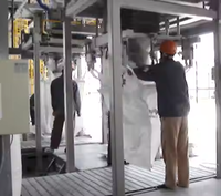Machine de remplissage de sacs jumbo semi-automatique pour le ciment, machine d'emballage de sacs en vrac pour le ciment, ensacheuse de sacs en tonne pour le ciment