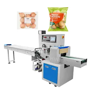 Automatic horizontal pillow bag package vegetable potato onion packing machine