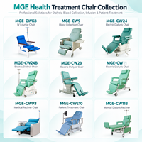 Mobilier d'hôpital design moderne MEDIGE Chaise de phlébotomie électrique pour don de sang et dialyse Chaise mobile réglable à perche IV