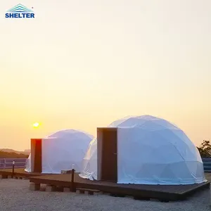 6 7 8 10 M Diameter Igloo baja geometris struktur tempat tinggal Hotel rumah mewah luar ruangan Geo bulat tenda kubah glamor