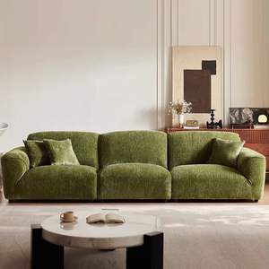 Sofá de Tela con Relleno de Plumón, Tapizado en Chenilla, Estilo Moderno y Simple para Sala de Estar - Product Image 4