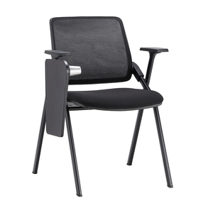 Silla de entrenamiento plegable de malla personalizada con bloc de notas, tableta de mesa para la escuela, sala de conferencias, estudio, personal de oficina - Product Image 1