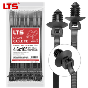 Attache-câble en nylon autobloquant à tête filetée 4,6*165mm pour faisceaux de câblage automobile et véhicules à énergie nouvelle, X20, en forme de sapin, vente en gros - Product Image 1