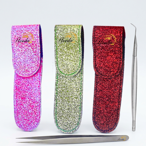 Pinzas para Pestañas de Acero Inoxidable de 2 Piezas, Brillantes, de Excelente Calidad, con Punta Puntiaguda, Logotipo Personalizado, Antimagnéticas - Product Image 1
