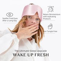 Masque pour les yeux en soie de mûrier premium avec fermeture Velcro pour la relaxation, cache-yeux en soie respirant bloquant la lumière pour la sieste et les voyages