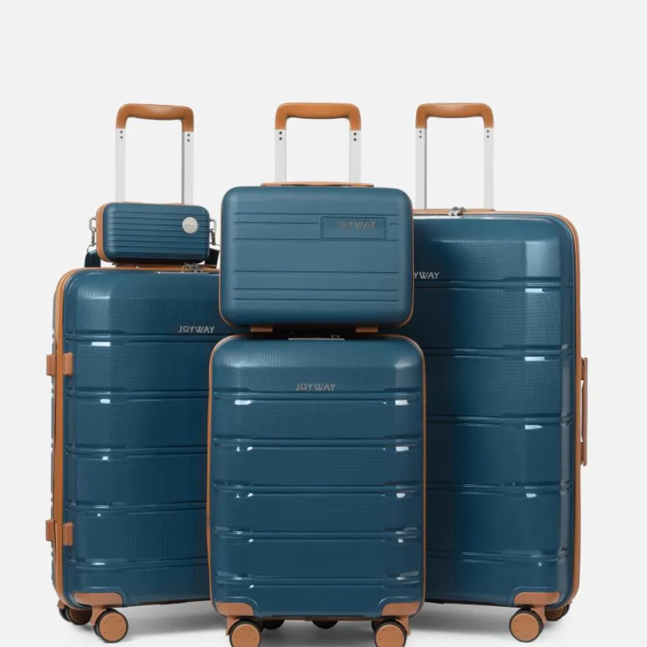 Tas koper troli berpergian 3 buah, tas koper ringan tahan lama untuk perjalanan