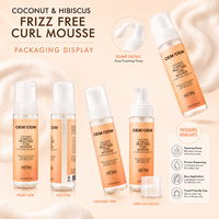 Mousse coiffante bio pour cheveux naturels et extensions – Définit les boucles, réduit les frisottis, ajoute du volume et une brillance saine