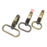 Mousqueton à déclenchement en bronze brossé avec queue ovale pour lanière, accessoires de sac en métal, plusieurs tailles, vente en gros