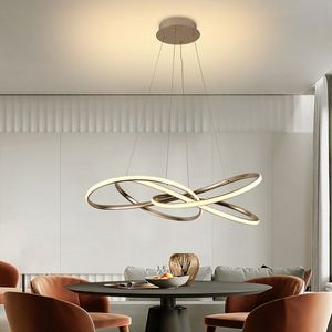 Gran oferta, lámpara colgante LED de aluminio nórdico moderno, recién llegado, techo colgante para cocina, pequeño ovalado para decoración del hogar - Product Image 5