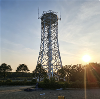Tour de communication en acier galvanisé à haute stabilité de 20m à 60m pour radar de navigation côtière et couverture du signal 5G