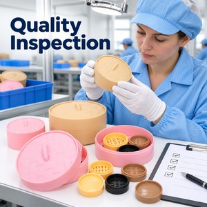 Ensemble de paniers vapeur miniatures en ABS, jouet de cuisine d'imitation, accessoire alimentaire pour maison de poupée, accessoires de cuisson vapeur ronds - Product Image 4