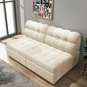 Hiện đại đôi ngồi có thể ngả Sofa giường New vải màu đen đa chức năng & nối dài cho phòng khách phòng ngủ có thể gập lại khung gỗ - Product Image 5