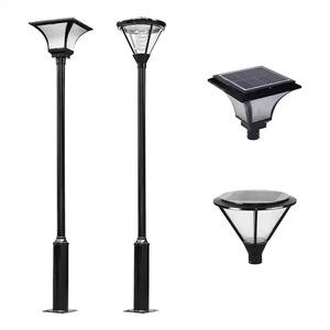 Lampe solaire pour allée de jardin, éclairage extérieur, lampadaire LED pour parc, avec capteur de lumière et garantie de 10 ans, indice de protection IP65 - Product Image 1