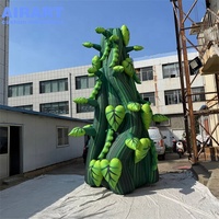 Décoration d'arbre géant gonflable imprimé réaliste en forme de tige de haricot, arbre gonflable personnalisé en forme de gousse de haricot pour ornements de scène de théâtre
