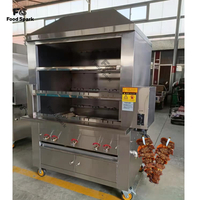 Machine à rôtir au charbon de bois rotative automatique brésilienne/LGP gaz Shawarma viande Barbecue poêle/chauffage électrique Doner Kebab BBQ