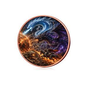 Lot <span class=keywords><strong>de</strong></span> 2 pièces <span class=keywords><strong>de</strong></span> monnaie en cuivre fin .999 <span class=keywords><strong>de</strong></span> 1 oz, motif Dragons Élémentaires <span class=keywords><strong>Guerre</strong></span>, pièces <span class=keywords><strong>de</strong></span> monnaie en cuivre imprimées en couleur, pour cadeau - Product Image 4