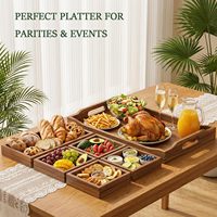 Table à dessert pliable en bois, présentoir à cupcakes à 3 niveaux