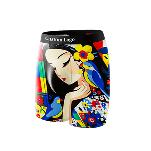Calzoncillos Deportivos Ajustados de Alta Elasticidad <span class=keywords><strong>con</strong></span> Diseño Personalizado de Tu Marca, <span class=keywords><strong>Dibujos</strong></span> Personalizados, Serie de Impresiones Artísticas Modernas - Product Image 2