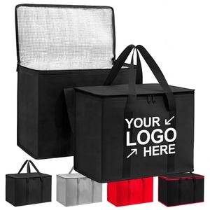 Vente en gros chaude grande capacité sac isotherme réutilisable sac thermos personnalisé étanche sac d'isolation alimentaire Logo modèle de motif géométrique - Product Image 1