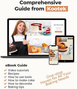 طقم تزيين الكيك 71 قطعة مع قاعدة دوارة للكيك و12 فوهة تزيين مرقمة و2 ملعقة تقليب و3 مشط تزيين وكاشطة - Product Image 4