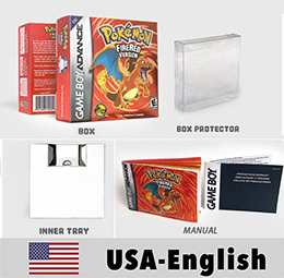 USA FRA EUR NOE ESP ITA POKE Leaf Green Fire Red Ruby Emerald SAPPHIRE boîte et manuel pour GBA - Product Image 6